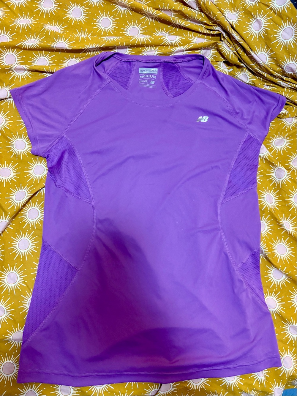 NWT New Balance Women’s Short Sleeve Running Top Purple Medium 3 for $20